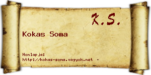 Kokas Soma névjegykártya